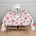 thumbnail image 3 of Pioneer Flower Floral Print Pattern Square Tablecloth, Waterproof Wipeable Spillproof Washable Table Cover for Home Kitchen Party and Daily Decor 60"x60", 3 of 6