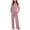 Pink, variant on Ribbed Knit Outfits for Women 2 Piece Long Sleeve Buttons V Neck Pullover Top and Wide Leg Pant Sets Casual Fall (2XL, Purple)