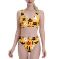 thumbnail image 2 of Picia Happy Halloween Women's High Waisted Bikini Scoop Neck Swimsuit Two Pieces Bathing Suit-Large, 2 of 8