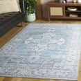 thumbnail image 3 of SAFAVIEH Arizona Mia Medallion Machine Washable Area Rug, Grey/Turquoise, 3' x 5', 3 of 14