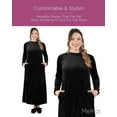 thumbnail image 5 of MeMoi Women's Velour Ruched Neck Full Length Lounger Gown - Womens - Female (Medium, Black), 5 of 7