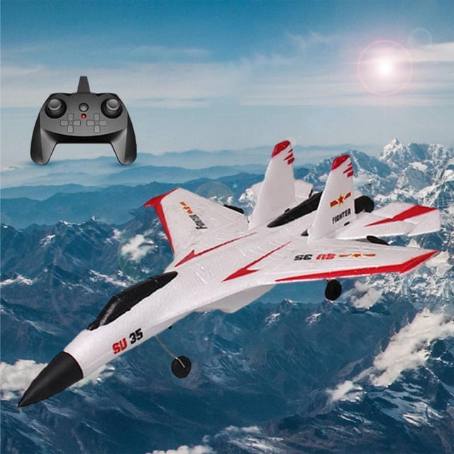 Avión RC CUTICAT Su35 2 canales juguete de espuma con telemando recargable por USB