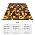 thumbnail image 3 of Sikiie Brown Plaid Sunflower Ultra-Soft Micro flannel Blanket Luxury All Seasons Warm Blanket for Bedding Sofa and Travel (4 sizes)-50"x40", 3 of 7