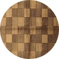 thumbnail image 1 of Ahgly Company Indoor Round Oriental Brown Industrial Area Rugs, 3' Round, 1 of 4