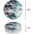 thumbnail image 1 of FMSHPON Ocean Wave Set of 6 Round Coaster for Drinks, Absorbent Ceramic Stone Coasters Cup Mat with Cork Base for Home Kitchen Room Coffee Table Bar Decor, 1 of 5