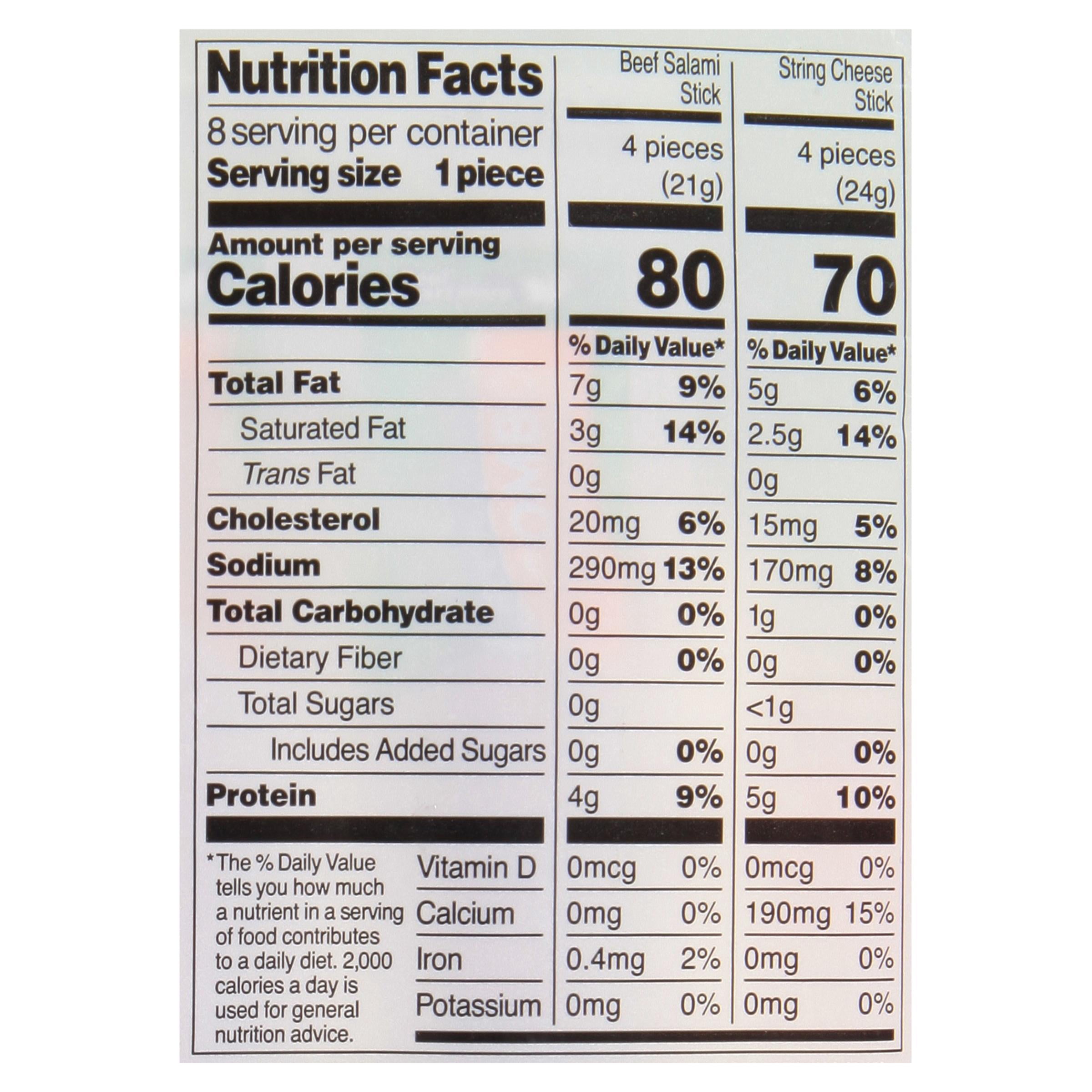 Frigo® Cheese Heads® Mozzarella Cheese & Salami Sticks, 6.3 oz, 8 Count
