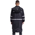 thumbnail image 2 of Sxiwei Men's Hooded Raincoats Reflective Stripes Hi Vis Safety Rain Gear Mesh Lining Rain Jackets Black XL/175, 2 of 7