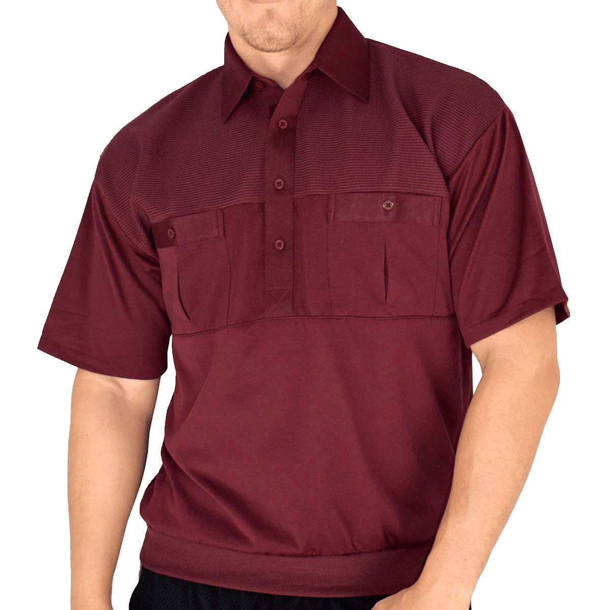 Banded - Palmland Classic 2 Pocket Solid Banded Bottom Polo Shirt Sizes Medium-4XLT - Walmart