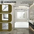thumbnail image 6 of Kingston Brass KVTDE603121R8 60-Inch Acrylic Rectangular 3-Wall Alcove Tub Combo with Tub Door (Right Hand Drain) in White/Brushed Nickel, 6 of 9