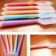 thumbnail image 3 of 5pcs Small Translucent Silicone Spatula Set - Heat Resistant Cake Scraper & Cooking Spatula, Flexible Design Perfect for Baking, Mixing, Scraping, Cooking & Kitchen Food Prep Needs, Multicolor, 3 of 5