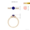 thumbnail image 6 of ANGARA Natural Classic Three Stone Tanzanite and Diamond Ring in 14K Rose Gold for Women (Size-5mm) | December Birthstone, Birthday, Anniversary, Jewelry Gift for Women | Natural Tanzanite Ring, 6 of 11