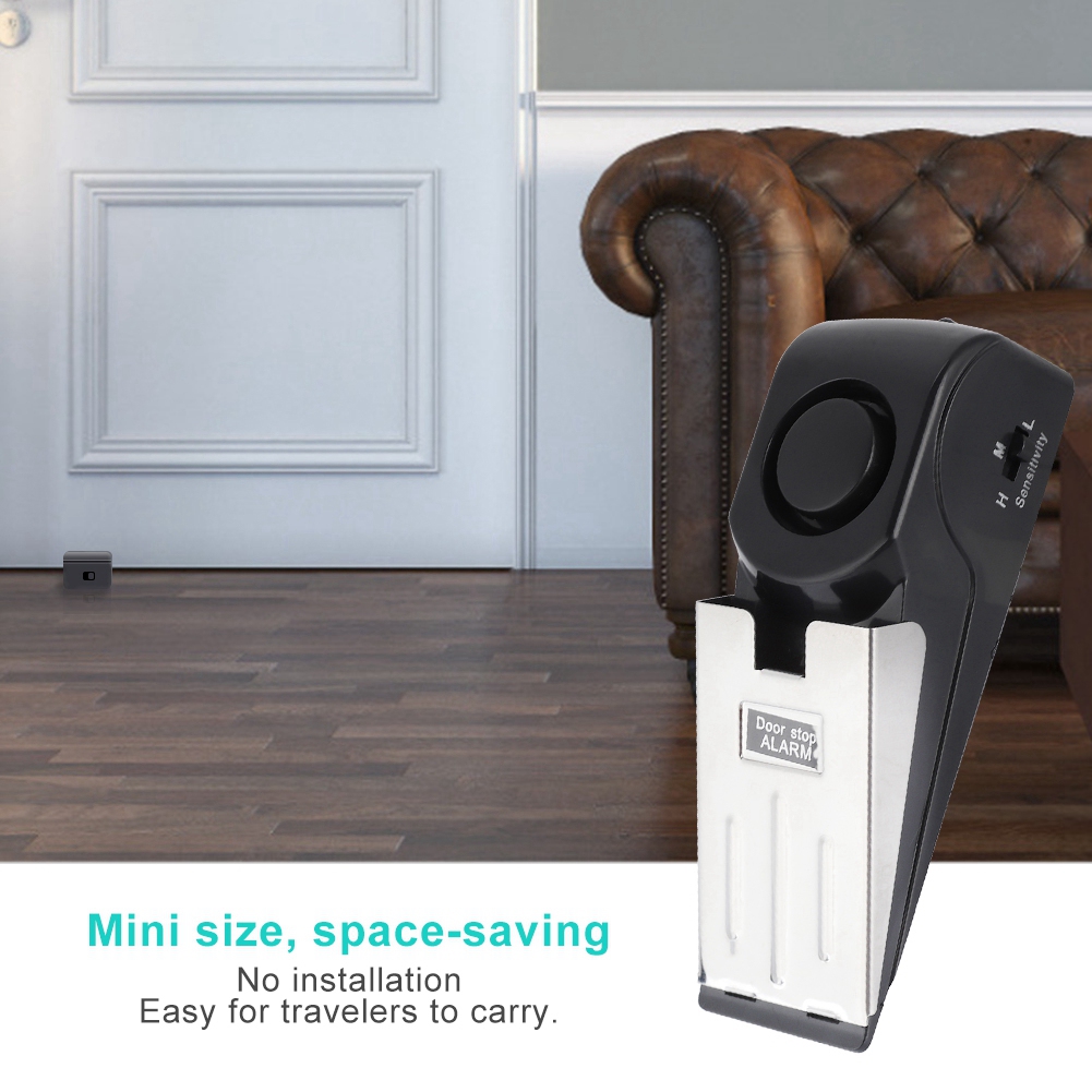 OTVIAP 120dB Portable Door Stop Alarm Security System Home Travel