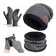 thumbnail image 1 of Bj 4 Conjunto Gorro Bufanda Guantes Para El Frío Tejido Lana, 1 of 6