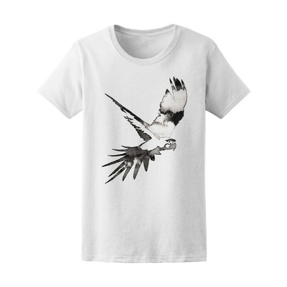 Black And White Parrot Bird Fly Tee Men's -Image by Shutterstock