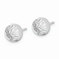 thumbnail image 2 of 925 Sterling Silver Rhod-plated Diamond Cut 8mm Ball Post Earrings; for Adults and Teens; for Women and Men, 2 of 3