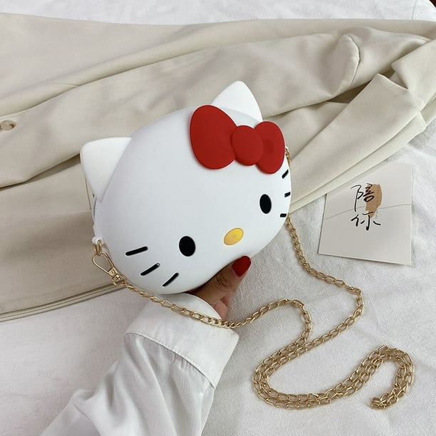 Bolsos De Silicona Roja Para Mujer Lindo De Dibujos Animados Hello Kitty Hombro Teléfono Móvil PJ2310 Fivean unisex