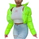 thumbnail image 2 of Abrigo corto de invierno para mujer, abrigo cálido con cuello levantado, chaqueta con capucha, prendas de vestir de invierno delgadas Fridja  po3077, 2 of 6