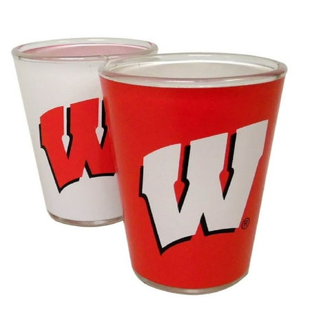 Wisconsin Badgers Two Tone Shot Glass - One Glass