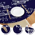 thumbnail image 4 of Math Equations Engineering Diagrams Navy Pattern Round Fitted Tablecloth with Elastic Edge,Dining Table Cover Waterproof,Outdoor Round Tablecloth for Camping,Dining,Indoor and Outdoor, 4 of 7