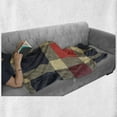 thumbnail image 6 of Checkered Soft Flannel Fleece Blanket, Vintage Plaid Scottish Tartan Pattern with Retro Display Checks Lines, Cozy Plush for Indoor and Outdoor Use, 60" x 80", Dark Blue Coral Cream, by Ambesonne, 6 of 6