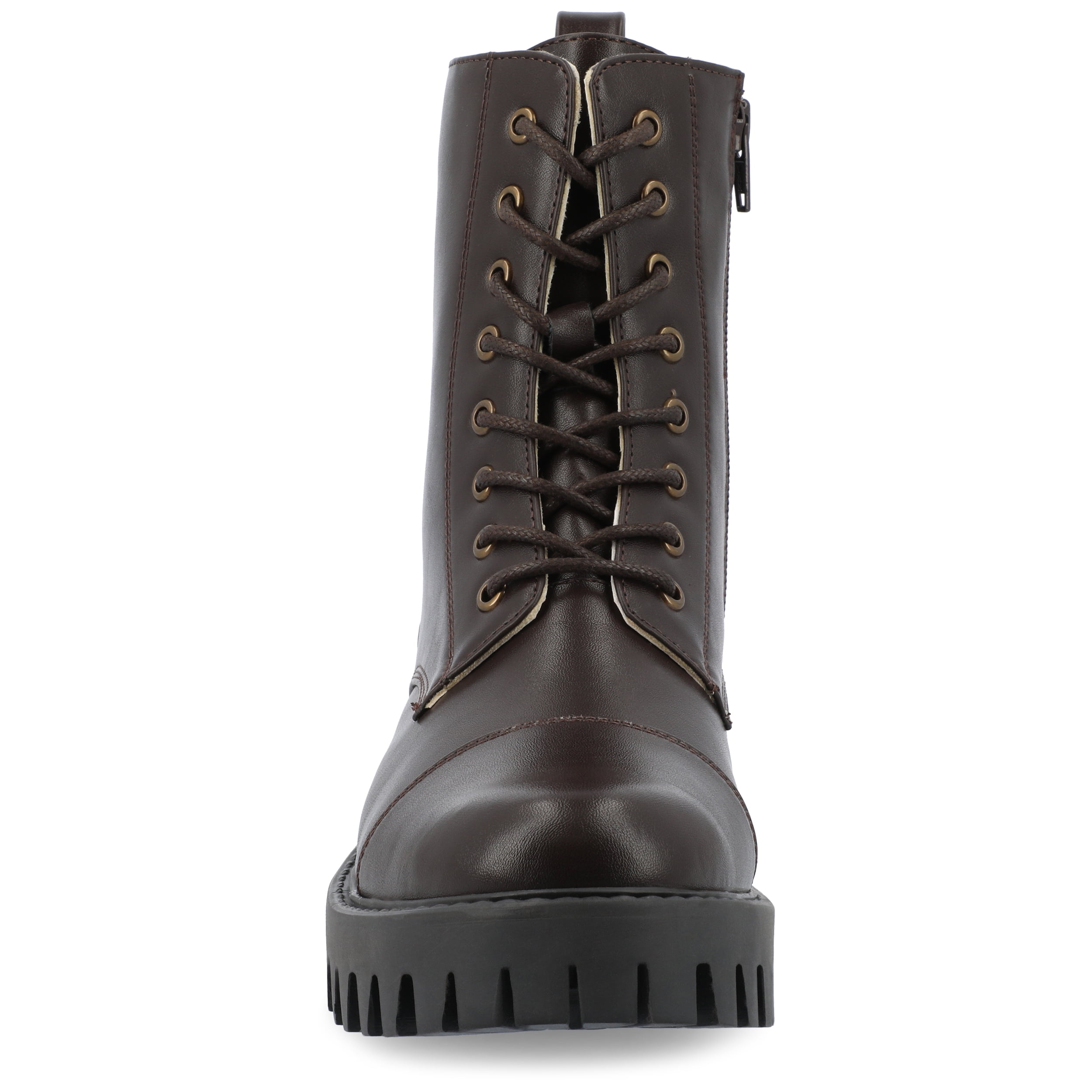 Journee Womens Aaley Combat Inside Zip Booties, Widths Available