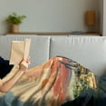 thumbnail image 3 of Cityscape Soft Flannel Fleece Throw Blanket, Modern City by Harbor with Sailing Yacht Skyscrapers Painting Style Print, Cozy Plush for Indoor and Outdoor Use, 60" x 80", Multicolor, by Ambesonne, 3 of 5