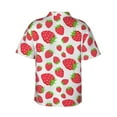 thumbnail image 3 of Strawberry Hawaiian Shirts For Men, Summer Short-Sleeve Relaxed-Fit Button-Down Shirts Medium, 3 of 9