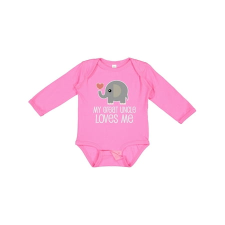 

Inktastic My Great Uncle Loves Me Gift Baby Boy or Baby Girl Long Sleeve Bodysuit