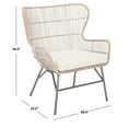 thumbnail image 5 of SAFAVIEH Lenu Rustic Gray/Off-White Side Chairs with Cusion (28.4 in. W x 25.2 in. D x 34.3 in. H), 5 of 7