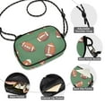thumbnail image 3 of FORMRS Mini Crossbody Bag for Women Adjustable Rope Shoulder Casual Phone Purse, Green American Footballs, 3 of 7