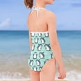 thumbnail image 4 of SEANATIVE Kids Swimwear One Piece Size 3-4 T Quick Dry Kids Girls Bikini Swimsuit Leisure Cartoon Penguin Lace Up Beach Bathing Suit, 4 of 5