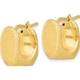 thumbnail image 2 of Ss/Gold Plated Sterling Silver Gold-Plated Brushed And Hollow Square Hoop Earrings (Width 14.4) (Length 15.5) - Jbsp, 2 of 5