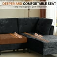 thumbnail image 6 of Soscana 99" Sectional Sofa Couch with Reversible Ottoman for Living Room,Chenille L Shaped 4 Seater,Fits for Living Room,Apartment,Office,Studio,Dark Gray, 6 of 9