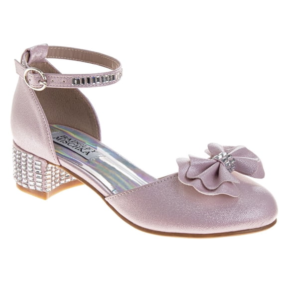 Badgley Mischka Girls Dress Shoes (Little Kids, Sizes 12–4), Pink, Size: 2