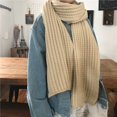 thumbnail image 4 of Bufanda, bufanda de punto gofre, bufanda de invierno, bufanda larga, 4 of 4