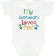 thumbnail image 3 of Inktastic Mommom Loves Me Childs Boys or Girls Baby Bodysuit, 3 of 5