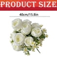 thumbnail image 2 of Artificial Rose Bush, Artificial Rose Flower Pick, Fake Roses Artificial Flowers with Long Stems Realistic Faux Silk Rose Bouquets for Wedding Floral Arrangements Party Valentines Day, 2 of 5