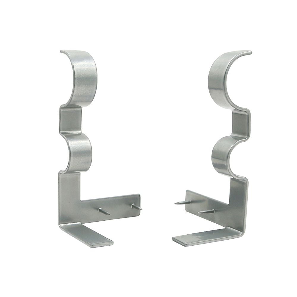 2 PCS Adjustable Curtain Rod Bracket Heavy Duty Curtain Rod Holders for
