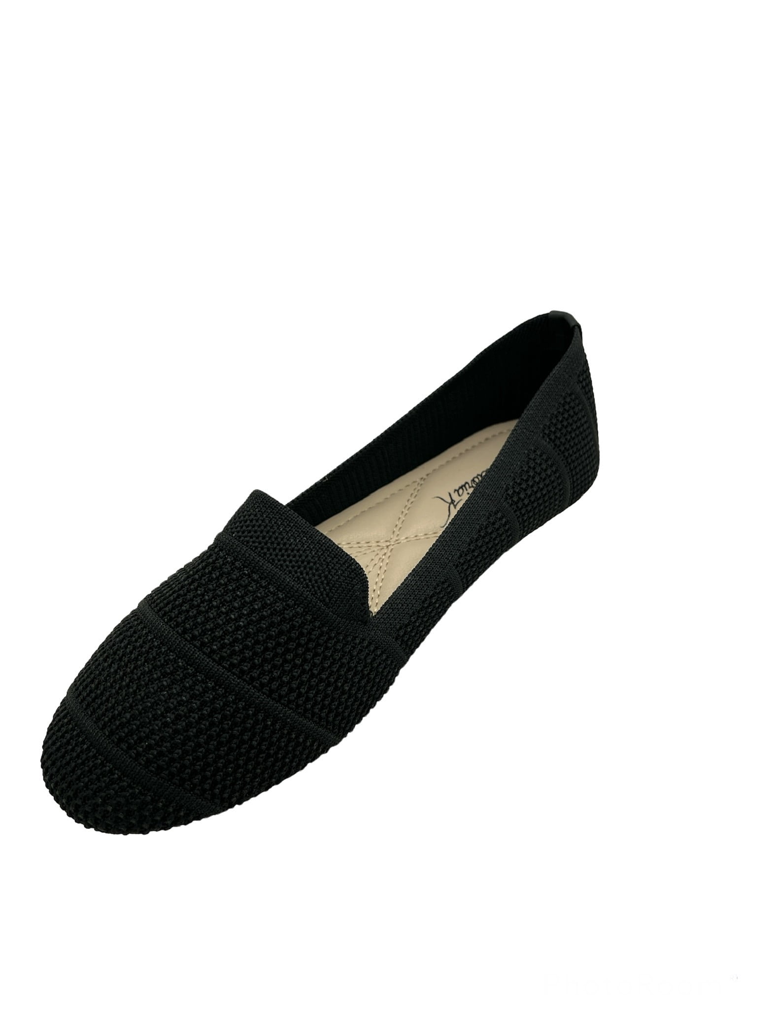Victoria K Solid Knitted Textured Everyday Ladies Flats,