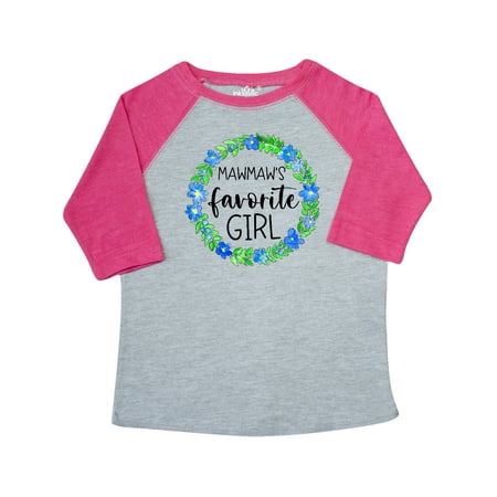 

Inktastic Mawmaw s Favorite Girl Blue Flower Wreath Gift Toddler Toddler Girl T-Shirt