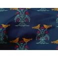thumbnail image 4 of oneOone Cotton Poplin Fabric Bird & Tree Block Printed Fabric 1 Yard 42 Inch Wide, 4 of 4