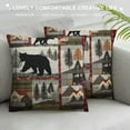 thumbnail image 3 of ARISTURING Cabin Throw Pillow Covers, Woodland Wolf Deer Bear Pillow Covers for Bed, Red Black Buffalo Plaid Cushion Covers, Wildlife Camping Lodge Mountain Decorative Square Pillow Cases, 3 of 5