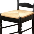 thumbnail image 5 of TMS 30" Indoor Ladder Back Bar Stool with Rush Seat, Set of 2, Black, 5 of 6