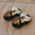 thumbnail image 6 of NOKIO Clearence Hook Loop Mary Jane Shoes for Toddlers - Polka Dot Bow Solid Color Autumn Flats Lightweight Casual Dress Shoes Easy Wear for Preschool & Playdates, 6 of 6