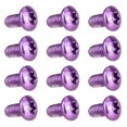 thumbnail image 2 of Soidarity Tornillo de disco de freno de bicicleta, 12 Uds., tornillo de vástago de arcoíris colorido, rosca M5x9mm T25, tornillo Allen, enchufe hexagonal Ciclismo Violeta Soidarity OD000688-04, 2 of 6