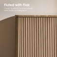 thumbnail image 5 of Hvoonc 24" Tall Fluted 2 Drawer Bedside Table Set of 2, Oak Nightstand with Faux Marble Top Gold Handles for Bedroom Storage, 5 of 6