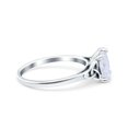 thumbnail image 2 of Simulated Cubic Zirconia Size-5 Celtic Art Deco Wedding Ring 925 Sterling Silver, 2 of 7