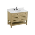 thumbnail image 6 of Elegant Kitchen and Bath 42  inch Single Bathroom Vanity in Honey Brown with backsplash, 6 of 10