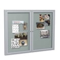 thumbnail image 2 of Ghent's Vinyl 36" x 60" 2 Door Enclosed Bulletin Board in Silver, 2 of 8