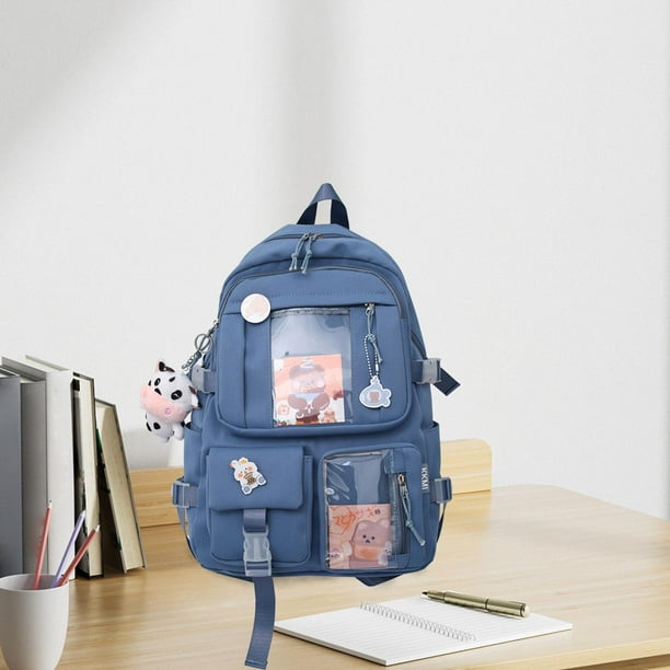 Mochila para mujer mochila escolar para ordenador portatil mochila ligera de nailon mochila de moda bolsas de libros de viaje para senora ninos azul Salvador Mochilas lindas Bodega Aurrera en linea